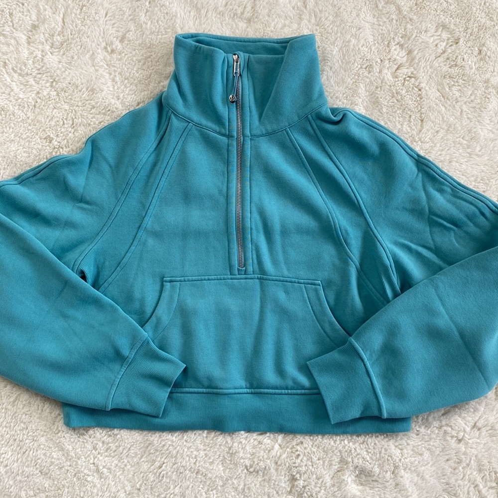 ❤️ Lululemon Scuba Funnel Half-Zip Tidal Teal Size XS/S NWT